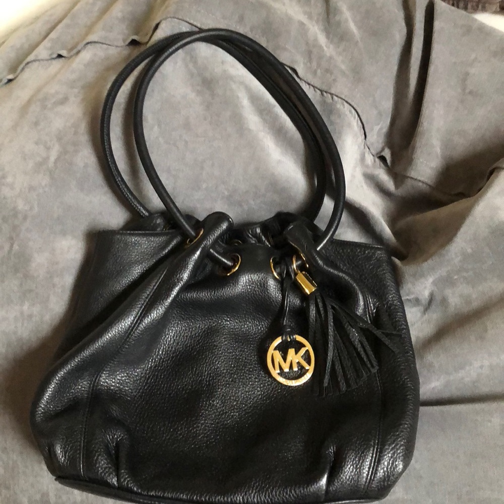 Michael Kors Black Leather Hobo